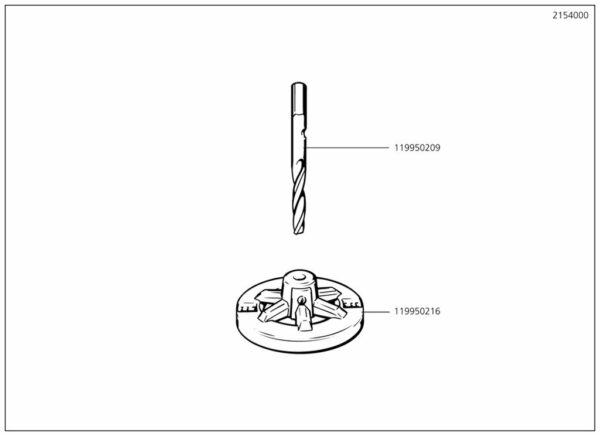 Wolfcraft Náhradní díl vrtačka 2154 pro Super děrovka Wolfcraft 2154000