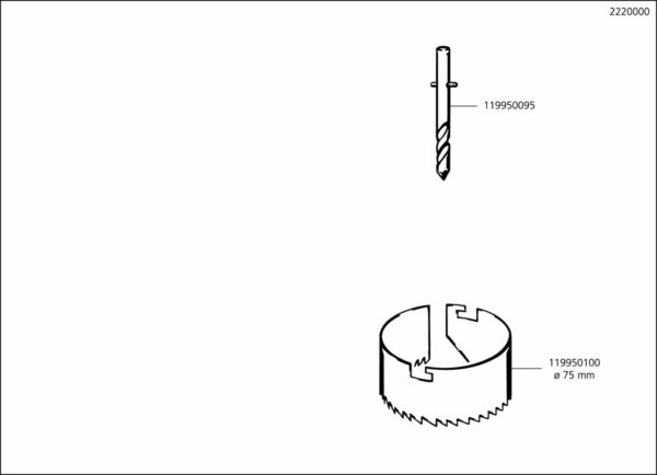 Wolfcraft Náhradní díl vrtačka 2220 pro Profesionální děrovka Wolfcraft 2220000