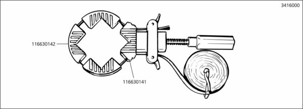 Wolfcraft Náhradní díl Pevné upínací čelist 3416 pro Napínák pásu Wolfcraft 3416000