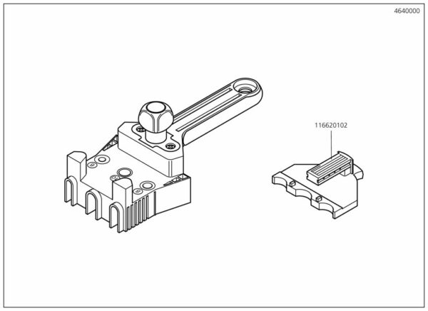 Wolfcraft Náhradní díl úhel 4640 pro Mistrovská kolíkovačka D6 – 8 – 10 Wolfcraft 4640000