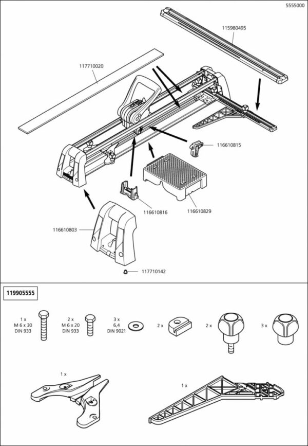 Wolfcraft Náhradní díl Pěnové pryže deska 5550, 5555 pro Řezačka na obklady Wolfcraft 1 TC 670 Perfect 5550000