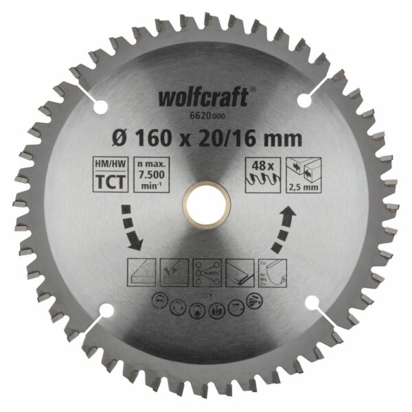 Wolfcraft Wolfcraft pilový kotouč jemné řezy ø190x30 Z56 6624000