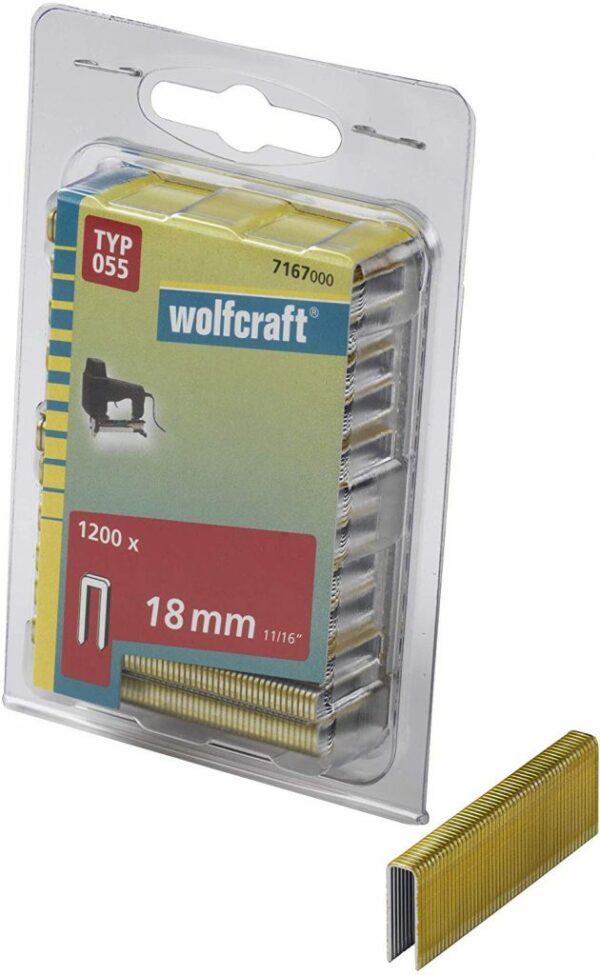 Wolfcraft Wolfcraft Úzké sponky do sponkovačky výška 18 mm 1200 ks  7167000