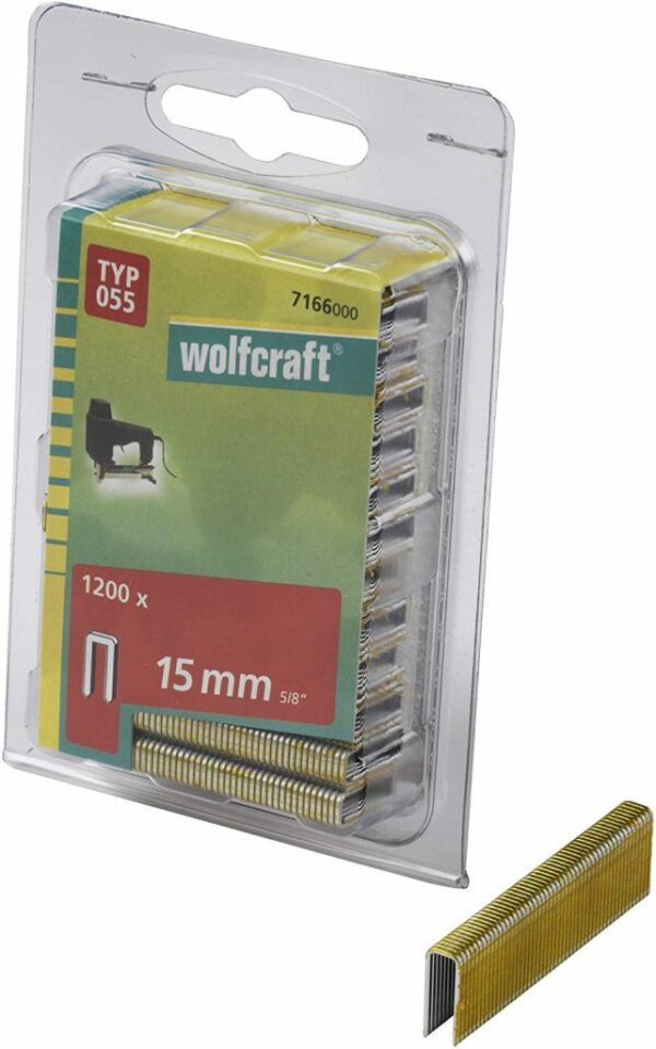 Wolfcraft Wolfcraft Úzké sponky do sponkovačky výška 15 mm 1200 ks  7166000