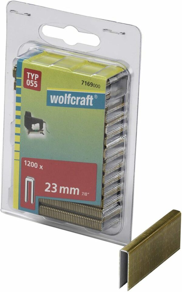 Wolfcraft Wolfcraft Úzké sponky do sponkovačky výška 23 mm 1200 ks  7169000