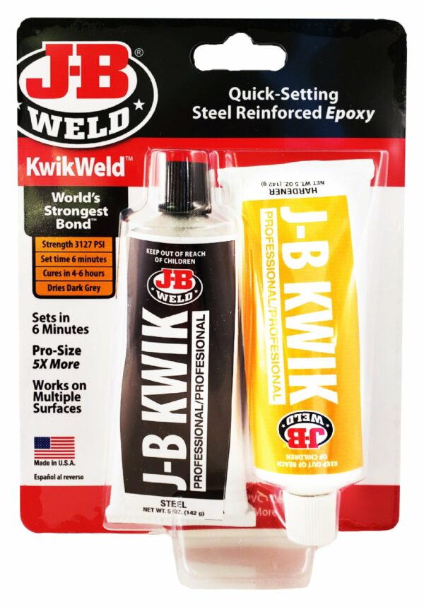 J-B WELD 8271 rychle tuhnoucí dvousložkové epoxidové lepidlo KwikWeld XL ( 2x142g )